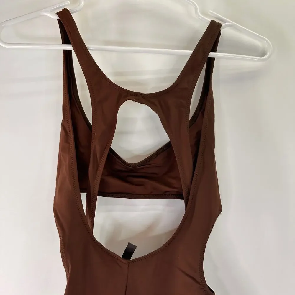 Skims Brown Recycled Dress Cut Out Tank Dress Size XXS New with tags